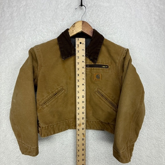 Carhartt Detroit Jacket Fleece Lined Youth Medium (8/10) YYJ97 BRN Brown - Picture 6 of 12